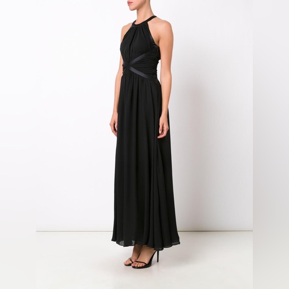 L'AGENCE Marvella Dress in Black Maxi Size 4 High Neck Formal Gown - Picture 5 of 9